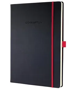 Ekskluzywny notatnik „Conceptum Red Edition”, czarno-czerwony, A4, w kratkę, 194 kartki,
